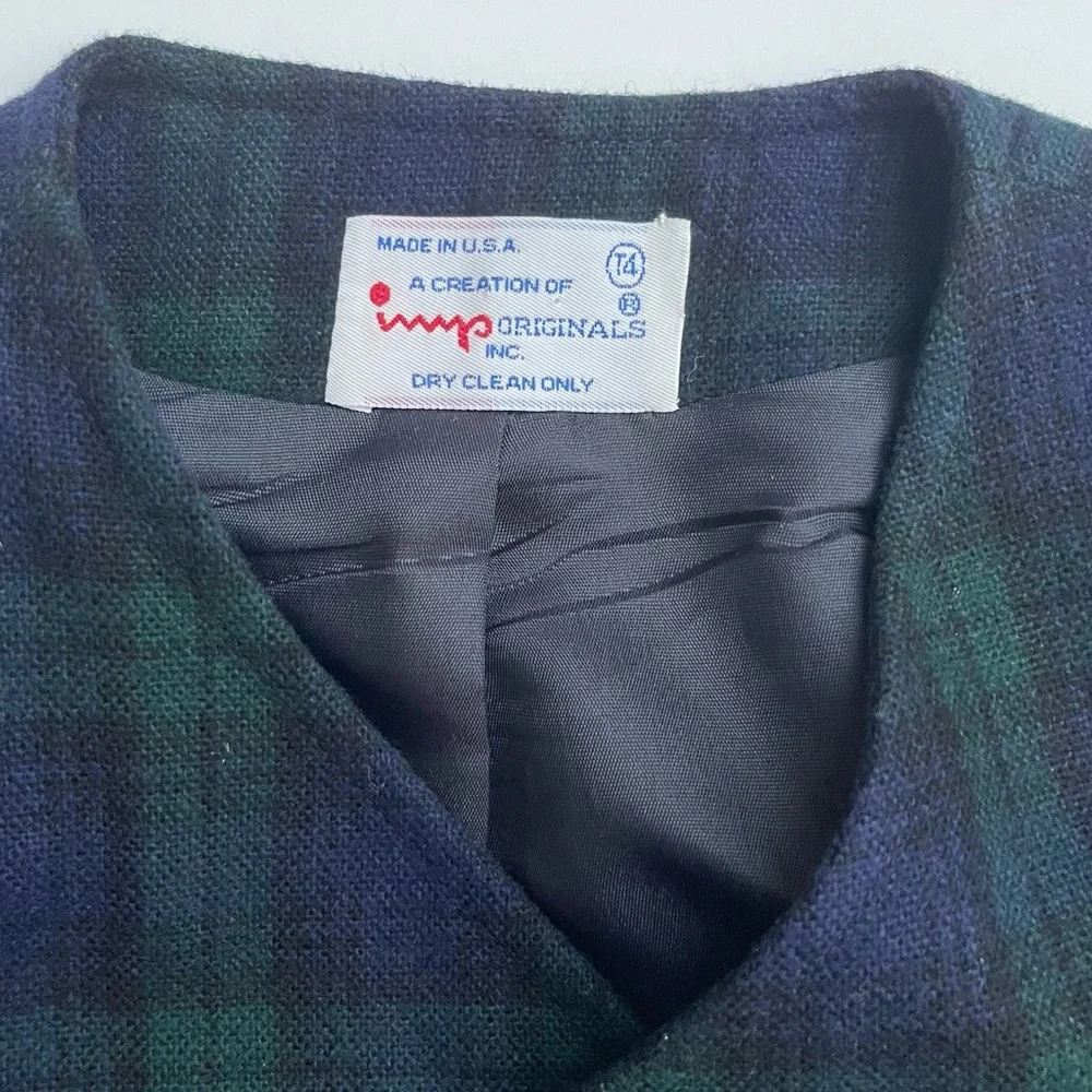IMP Originals Boys Green/Navy Tartan Wool Holiday Outfit Sz 4